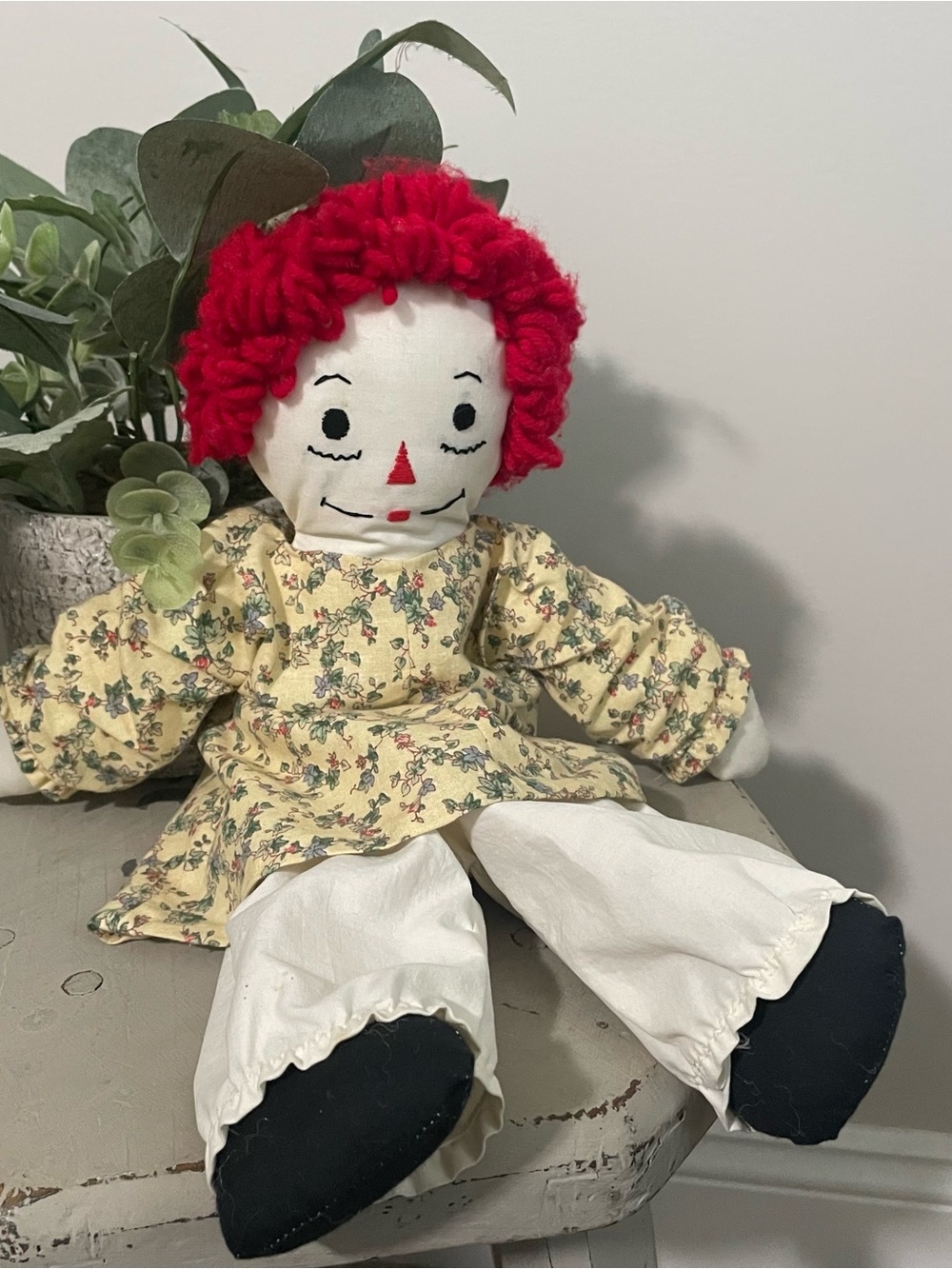 Vintage Handmade Raggedy Ann Rag Doll - Picture 1 of 3